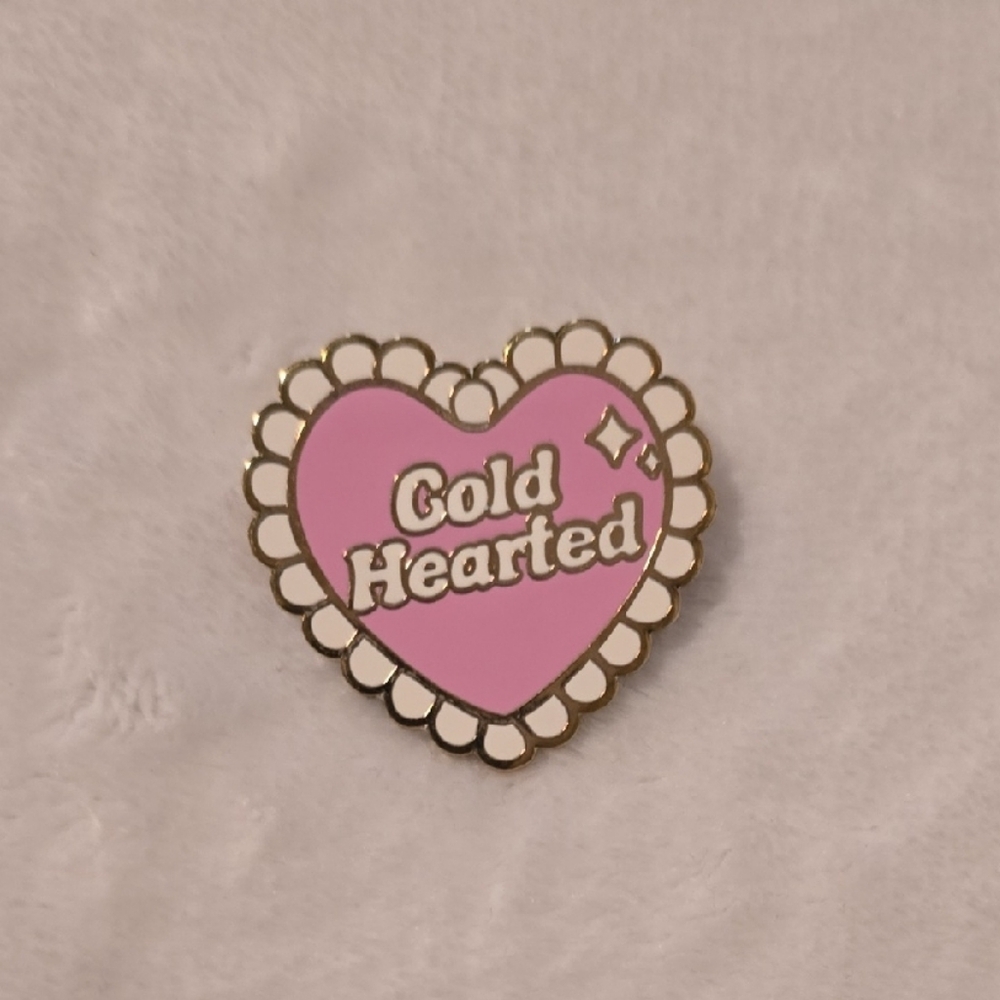 📌BUNDLES! 2 FOR $8 OR 3 FOR $10 Cold Hearted Pink Enamel Pin